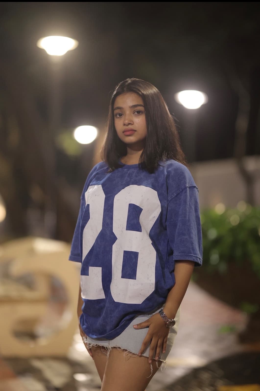 Acid Wash Blue over sized T-shirt — 1